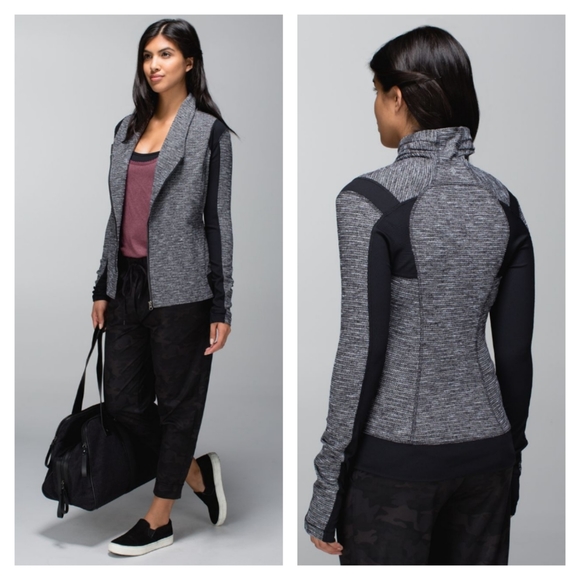 lululemon athletica Jackets & Blazers - Lululemon Bhakti Yoga Jacket - Coco Pique Black / Black